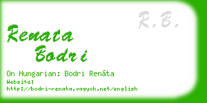 renata bodri business card